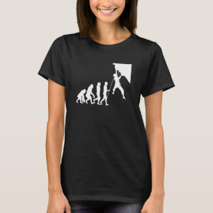 Klim-evolutie klimmende schokkende wandelschoen t-shirt