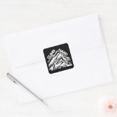 Klim hardbergbeklimmering vierkante sticker (Envelop)