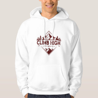 Klim Hoge Berg Hoodie – Handgetekende Geometrische