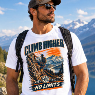KLIM HOGER – Bergbeklimmen zonder Grenzen Tri-Blend Shirt