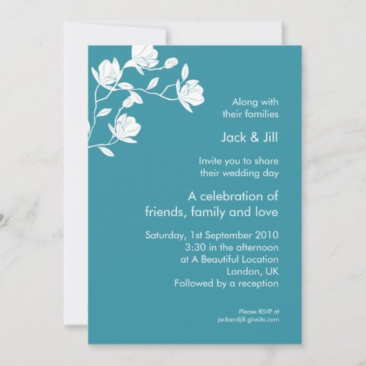 Klim hoog (wit op turquoise) 5x7 kaart (Voorkant)