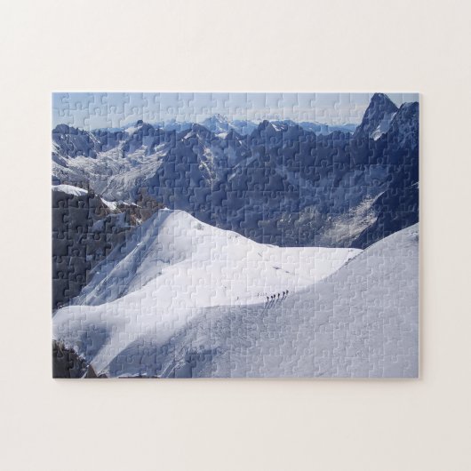 Klim in massieve Mont Blanc, Chamonix, Frankrijk Legpuzzel (Horizontaal)