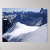 Klim in massieve Mont Blanc, Chamonix, Frankrijk Poster (Voorkant)