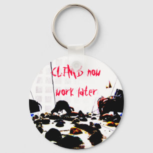 klim nu werk later sleutelhanger