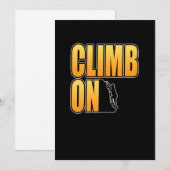 Klim op bergklimmer bedankkaart (Voorkant / Achterkant)