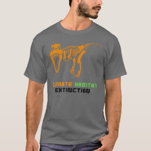 Klimaat habitat uitsterven dinosauriër T-Rex T-shirt