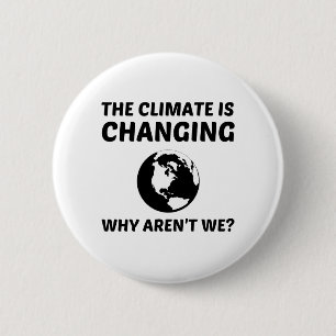 KLIMAAT VERANDERT RONDE BUTTON 5,7 CM
