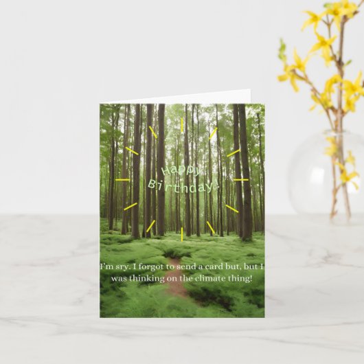 Klimaat verjaardagskaart kaart (Gele Bloem)