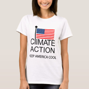 Klimaatactie houd Amerika koel T-shirt