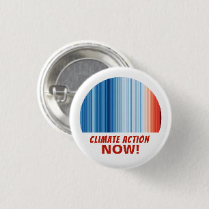Klimaatactie nu! Opwarmingsstrips Ronde Button 3,2 Cm