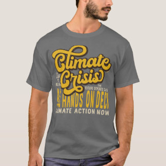 Klimaatcrisis Alle handen op Sinaasappel van de he T-shirt