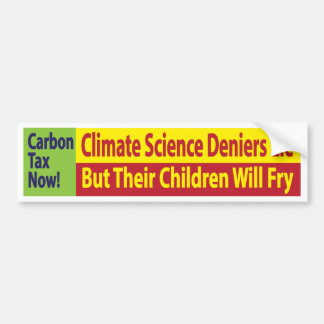 Klimaatdenkers liegen/Maar hun kinderen vliegen Bumpersticker