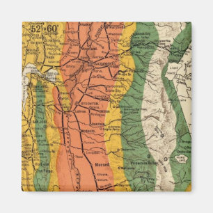 Klimaatkaart van Californië Magneet