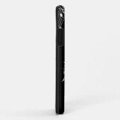 Klimaatmuziek van G Clef White op zwart Case-Mate iPhone Case (Achterkant/rechts)
