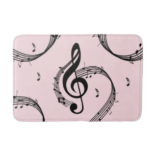 Klimaatroze G Clef Music Pink Badmat