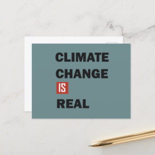 Klimaatuitdaging is echt milieubewustzijn briefkaart