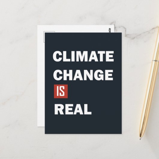 Klimaatuitdaging is echt milieubewustzijn briefkaart (Voorkant / Achterkant in situ)