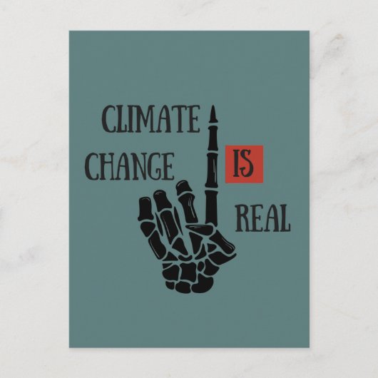 Klimaatuitdaging is echt milieubewustzijn briefkaart (Voorkant)