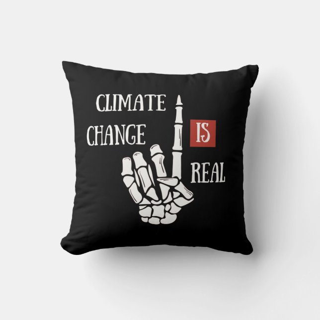 Klimaatuitdaging is echt milieubewustzijn kussen (Voorkant)