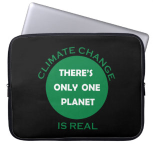 Klimaatuitdaging is echt milieubewustzijn laptop sleeve