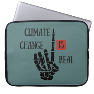 Klimaatuitdaging is echt milieubewustzijn laptop sleeve