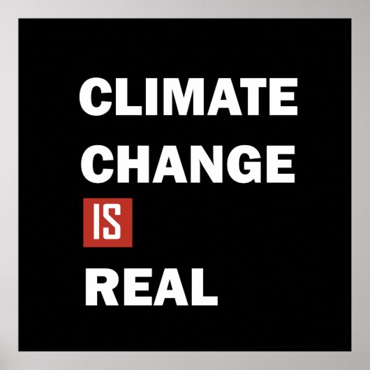 Klimaatuitdaging is echt milieubewustzijn poster (Voorkant)