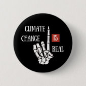 Klimaatuitdaging is echt milieubewustzijn ronde button 5,7 cm (Voorkant)