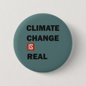 Klimaatuitdaging is echt milieubewustzijn ronde button 5,7 cm (Voorkant)