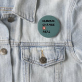 Klimaatuitdaging is echt milieubewustzijn ronde button 5,7 cm (In situ)