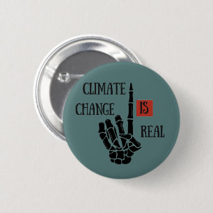 Klimaatuitdaging is echt milieubewustzijn ronde button 5,7 cm