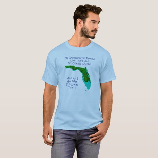Klimaatverandering - blauw t-shirt (Voorkant volledig)