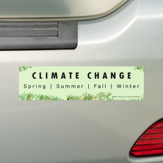 Klimaatverandering Bumpersticker (Op auto)