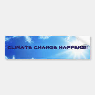 "Klimaatverandering gebeurt" Bumpersticker Sunny S