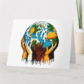 Klimaatverandering Global Unity Earth Design Kaart (Voorkant)