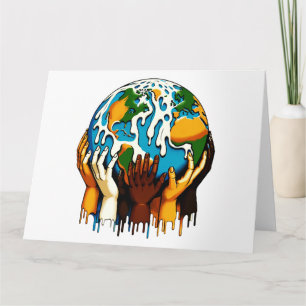 Klimaatverandering Global Unity Earth Design Kaart