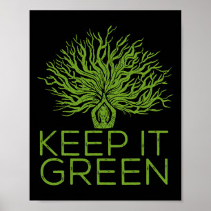 Klimaatverandering houdt het groen sparen de plane poster