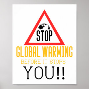 Klimaatverandering in de wereld stoppen poster