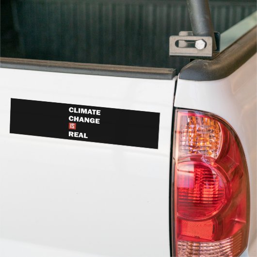 klimaatverandering is echt bumpersticker (Op Truck)