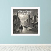 Klimaatverandering is echt canvas afdruk (Insitu (Houten vloer))