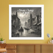 Klimaatverandering is echt canvas afdruk (Insitu (Woonkamer))