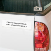 Klimaatverandering is echt, geen liberale samenzwe bumpersticker (Op Truck)