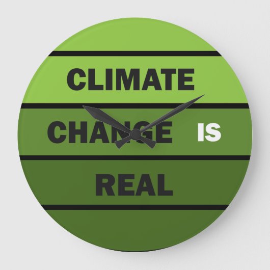 Klimaatverandering is echt milieubewustzijn grote klok (Voorkant)