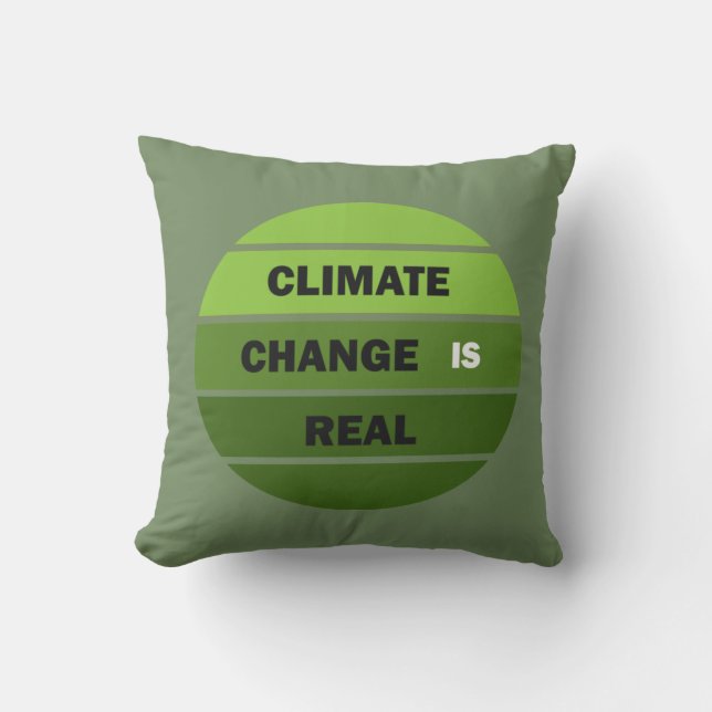 Klimaatverandering is echt milieubewustzijn kussen (Voorkant)