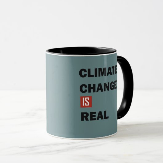 Klimaatverandering is echt milieubewustzijn mok (Voorkant rechts)