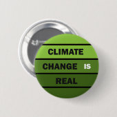 Klimaatverandering is echt milieubewustzijn ronde button 5,7 cm (Voorkant /achterkant)