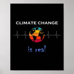 Klimaatverandering is echt voor milieubescherming poster
