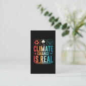 Klimaatverandering is echt - voorkoming van wereld visitekaartje (Staand voorkant)