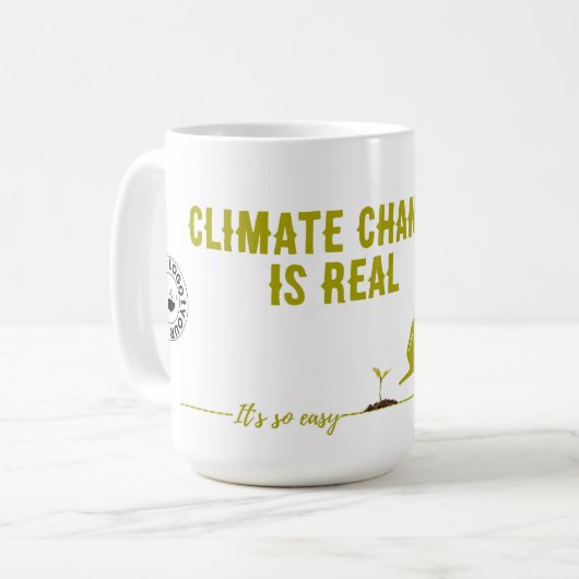 Klimaatverandering is ECHTE Koffie Mok (Voorkant links)