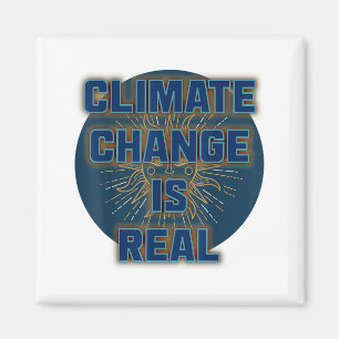 Klimaatverandering Is Echte T-shirt Er Is Geen Pla Magneet