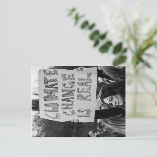 Klimaatverandering is een echt Briefkaart (Staand voorkant)